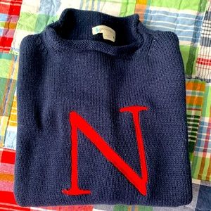 Crewcuts rollneck sweater Sz 4/5 monogrammed “N”